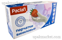 Перчатки винил.неопудр. PACLAN L /10х100шт/ (10)