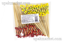 Пика LINGER "РИО желтый/красный" бамбук /100шт/ 12см