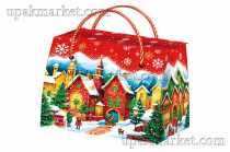 Подарочная упаковка 800г НГ ЗИМНЯЯ СКАЗКА веревочные ручки