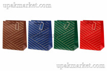 Пакет бумажный подарочный 18х23х10см Люкс с тиснением