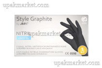 Перчатки нитриловые неопудренные смотровые S серые ПРЕМИУМ STYLE GRAPHITE /10уп х 100шт/