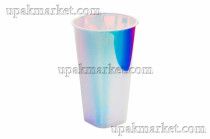 Стакан перламутровый Bubble Cup с квадратным дном 500 мл.д.90мм.h135мм 24уп. по 18шт.(432шт/кор.)