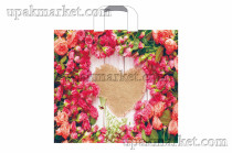 Пакет с петлевой ручкой 38х34см "Кустовые розы" Артпласт /10уп х 50шт/