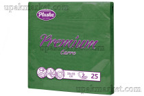 Салфетки 33х33 2-х слойные "Интенсив зеленый" 25 листов, PLUSHE