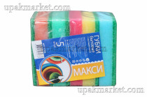 Губка для посуды 10х7х2,5мм "Макси 5"