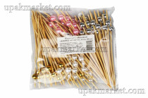 Пика LINGER "Жемчуг ассорти" /100шт/ 12см (40уп)	