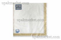 Салфетки трехслойные Art Bouquet Барокко рамка золотая 16 шт