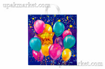 Пакет с петлевой ручкой ПВД 40х42 "Эмоции" 45мкм Интерпак /20уп х 25шт/