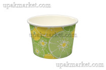 Креманка бумажная 0,130 Цитрус зеленый Виридо /d1-75,d2-60,h-50/