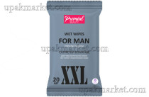 Салфетки влажные 20шт для интимной гигиены мужские Бумфа Премиал