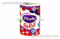 Полотенца бумажные 2-х слойные белые 25м Домашние полотенчики PLUSHE 