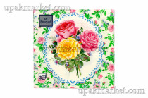 Салфетки 33х33 трехслойные "Розовый сад" 20шт Art Bouquet