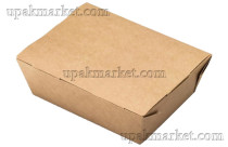 Ланч бокс картонный 1000мл LUNCH 190х150х50мм OSQ (OCQ, OCIQ, ОСК, ОЭСКЬЮ, ОСИКЬЮ)