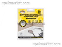 Бордюрная клейкая лента для ванн и раковин 38мм х 3,35м фигурная AVIORA 