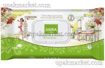 Салфетки влажные 120шт с клапаном тревел Лондон Бумфа АМРА