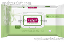 Салфетки влажные 100шт натуральные универсальные Бумфа Премиал