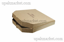 Короб под пиццу цельный гофрокартон 400х400 бурый УП (50шт)