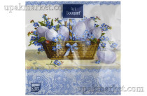 Салфетки 33х33 3 - слойн. Пасхальная корзина 20шт Art Bouquet 