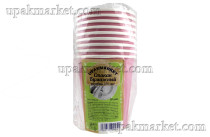 Стакан бумажный 250мл розовый 10шт. Миксы