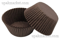 Форма бумажная Тарталетка круг 45х26мм коричневая OSQ (OCQ, OCIQ, ОСК, ОЭСКЬЮ, ОСИКЬЮ)