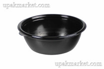 Тарелка ССПК-14154/144х150х47/ (РР) черная 375 мл(300шт)