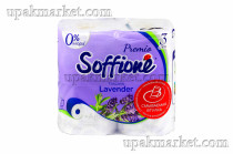 Туалетная бумага 3-х сойная Pr.Toscana Lavander V2, 4рулона (16,8м)(10уп) SOFFIONE