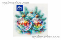 Салфетки НГ 33х33 трехслойные "Хрустальные шары" 20шт PERO Prestige