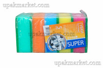 Губка для посуды 9х6х3,5мм "Супер-5"