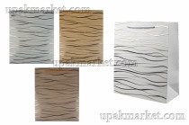 Пакет бумажный подарочный 23х18х10см Люкс c тиснением