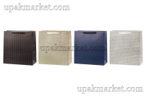 Пакет бумажный подарочный 15х15х6см микс