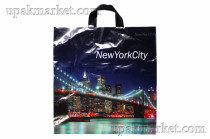 Пакет с петлевой ручкой 40х40 95мкм "Ньй-Йорк"  /10х50/