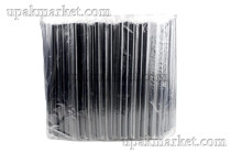 Трубочки для коктейля в индивидуальной пп упаковке 12х240 прямая черная СПЛ /8уп х 250шт/