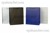 Пакет бумажный подарочный 18х23х10см Люкс с тиснением микс