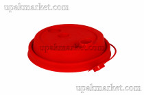 Крышка для стакана 80мм (0,250/0,330л) ПП цвет холодный красный (20уп х50шт) ВЗЛП (1000шт)