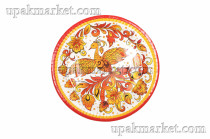 Тарелка бумажная 180мм "Жар птица" Папирус /18уп х 50шт/