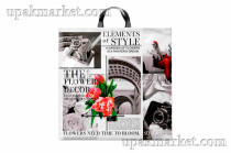 Пакет с петлевыми ручками 44х44 "Визуал" 70мкм Интерпак /20уп х 25шт/