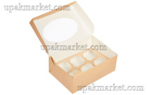 Короб под маффины MUF  6шт окно 250х170х100 OSQ (OCQ, OCIQ, ОСК, ОЭСКЬЮ, ОСИКЬЮ)