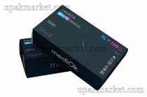 Перчатки нитриловые неопудренные смотровые ХLчерные SPACE 3,5гр MEDIOK / 10уп х 100шт / 