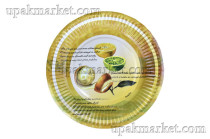 Тарелка бумажная 180мм "Цитрусовый микс" Папирус  /14уп х 50шт/