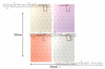 Пакет бумажный подарочный 26 х 32 х 12см Люкс с тиснением
