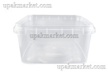 Банка с крышкой 0,5л прозрачная прямоугольная /120х90х78/  