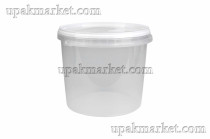 Ведро/крышка 5,6л прозрачное крышка белая /222х193/ ВЗЛП (30шт.в кор.)