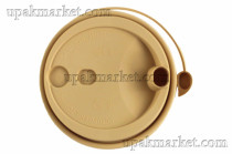 Крышка для стакана д.80мм (0,250/0,330л) Крафт матовая /20уп х 50шт/