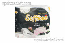 Туалетная бумага 4-х слойная Flore Ideale с цветочным ароматом V2, 4 рулона (16,8м) (10уп) SOFFIONE