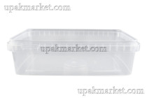 Банка с крышкой 1л прозрачная /125х185х63/ прямоугольная БП