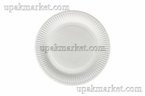 Тарелка картонная 180мм круглая белая Авиора /20уп х 50шт/