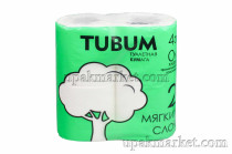 Туалетная бумага TUBUM белая 2-х слойные 17,5м (4рул) (16уп) SOFFIONE	