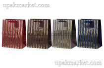 Пакет бумажный подарочный 18х23х10см Люкс микс