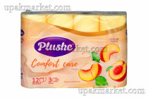 Туалетная бумага PLUSHE "Comfort Сare" 3х сл. 16м Персик (12 рулонов в упаковке) ароматизированная