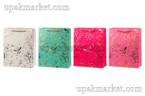 Пакет бумажный подарочный 18х23х10см Люкс, микс